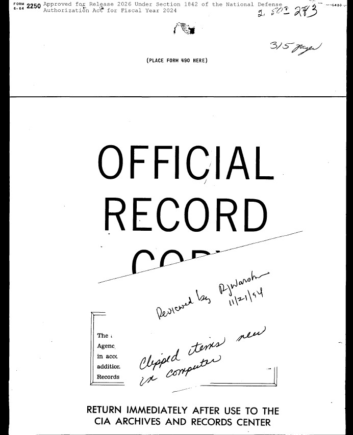 CIA Cold War UFO files