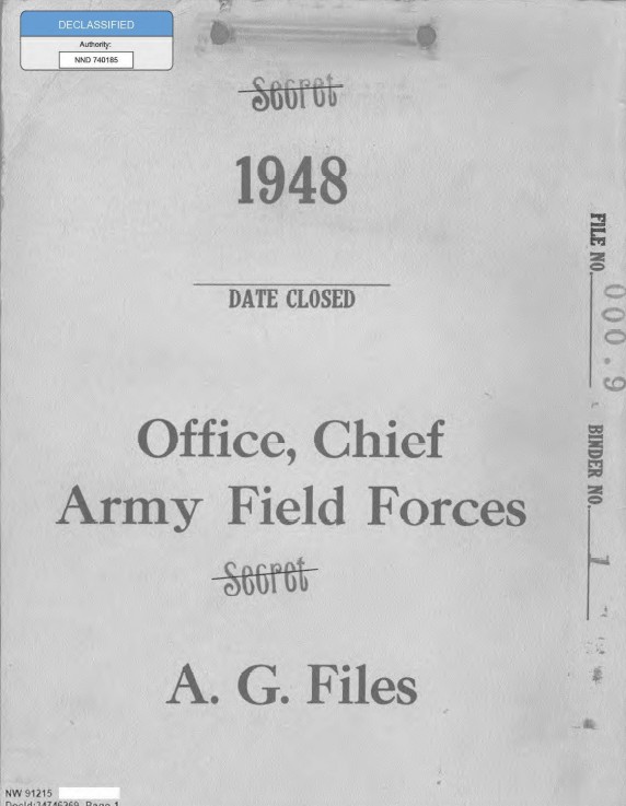 1948 Navy flying disc files