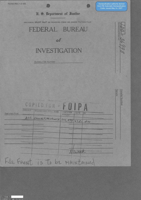 FBI UFO field office files