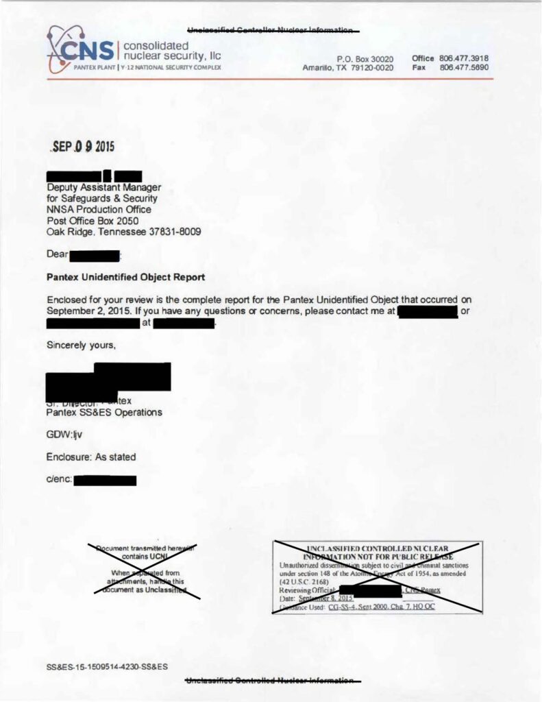 A document shows a black and white image from a ground surveillance radar tower, with a small object circled in red in t