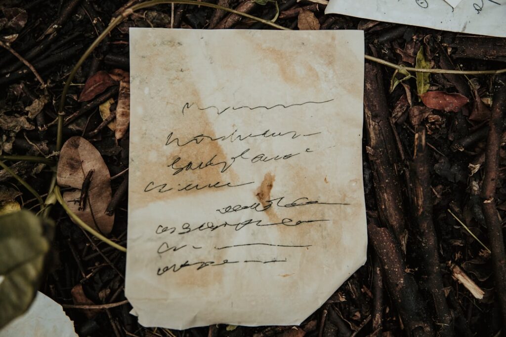 A declassified WWII document titled with numeric codes sits open on a desk, revealing typed reports of unidentified aerial phenomena observed by night fighter pilots.