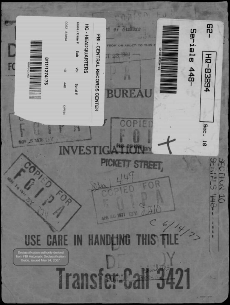 Fbi Ufo File 62 Hq 83894
