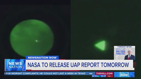 NASA logo on a building with a document labeled PURSUE Release 1 in the foreground, symbolizing the agency's contribution of UAP records.