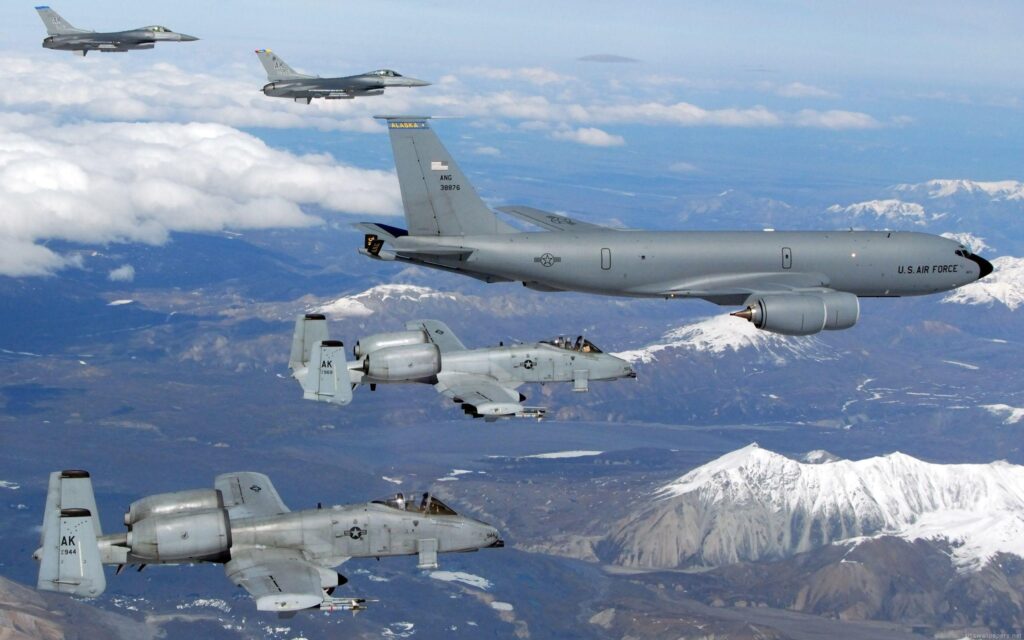 U S Military Aircraft In Flight