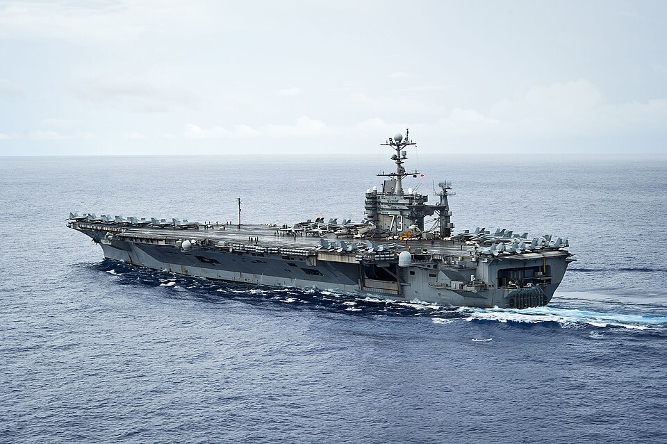U S Navy Aircraft Carrier At Sea