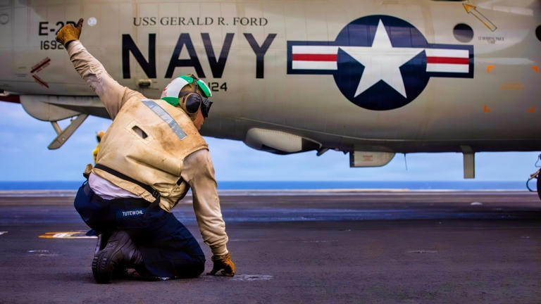 U S Navy Aircraft Carrier Flight Deck