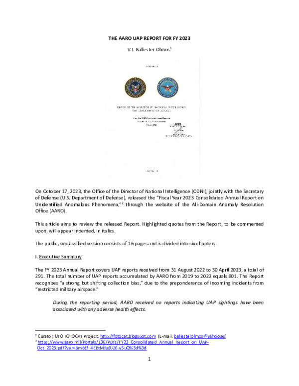 Uap Report Uae October Department War