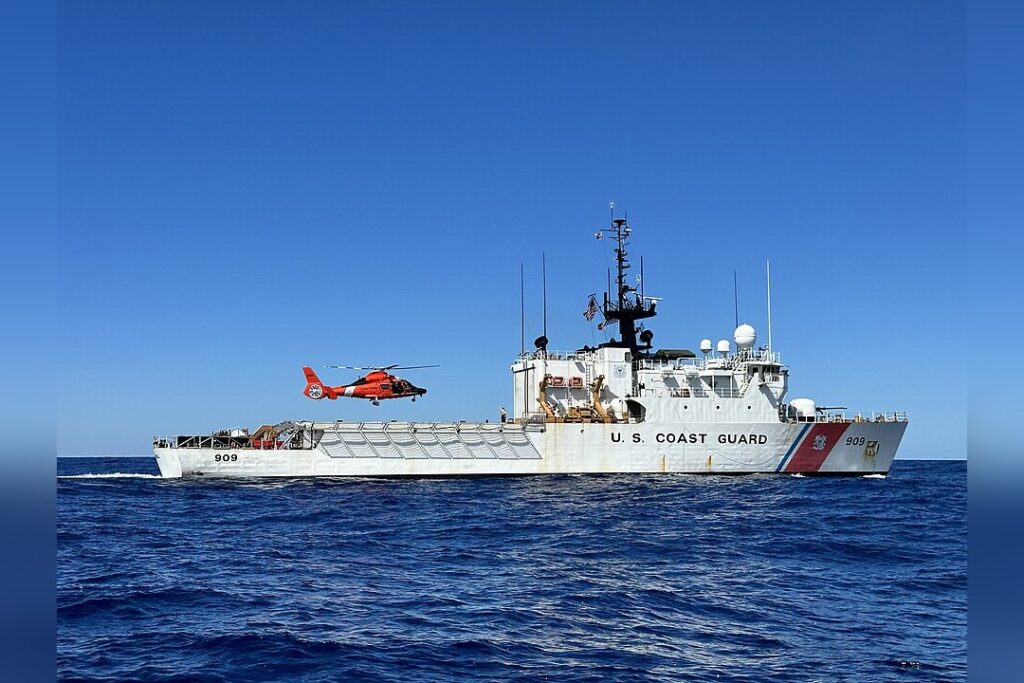 Coast Guard Cutter At Sea