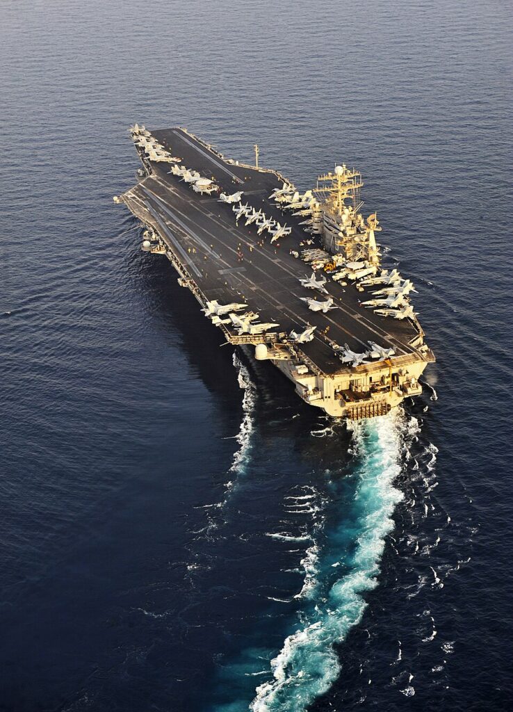 U S Aircraft Carrier In Arabian Gulf